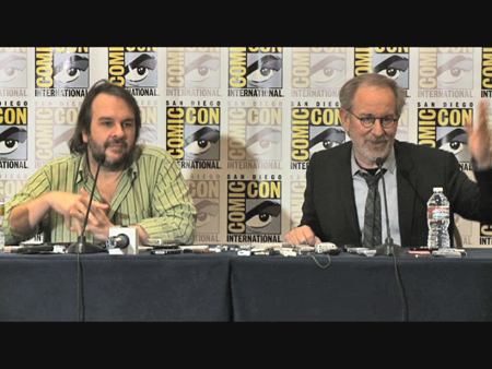 Peter Jackson and Steven Spielberg at 2011 Comi-Con